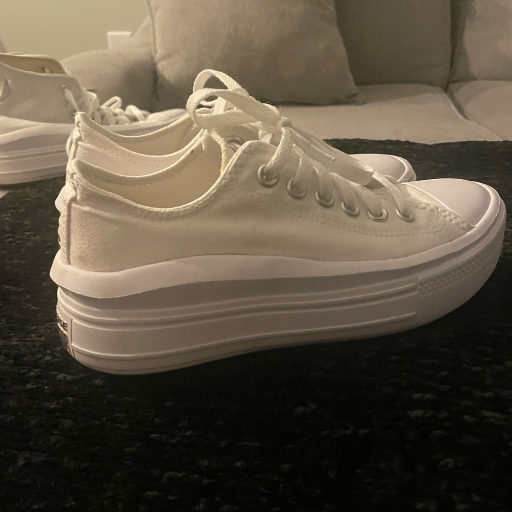 Platform low white converse